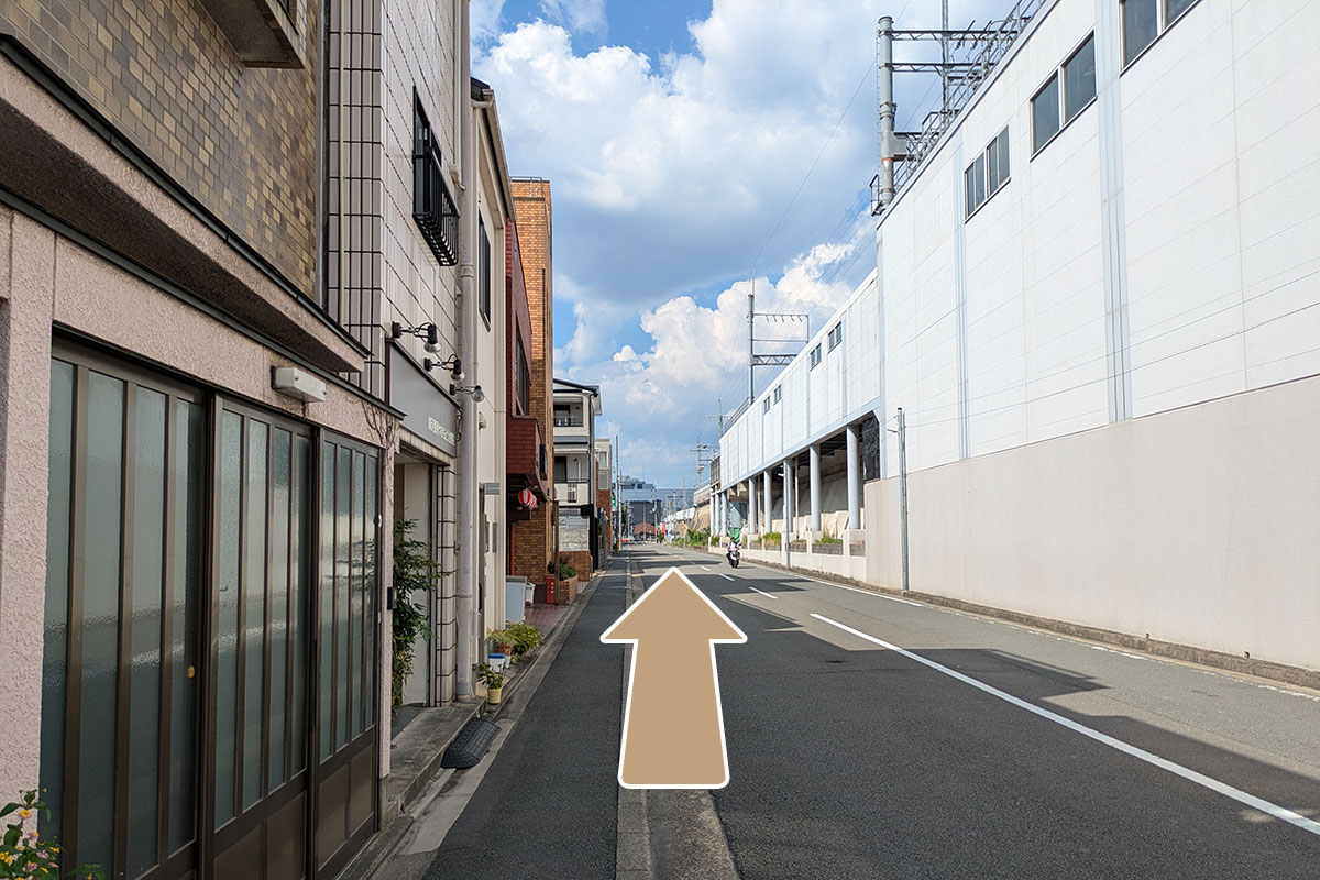 地下鉄九条駅方面からのルート02