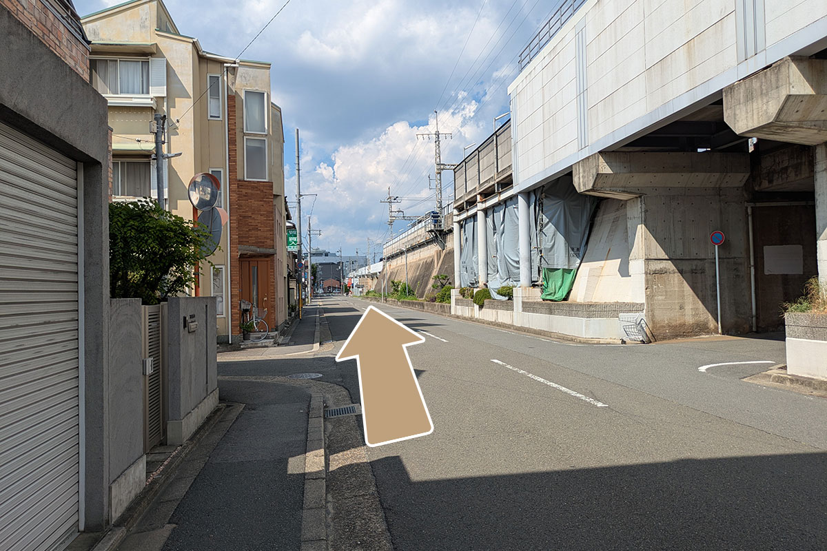 地下鉄九条駅方面からのルート03