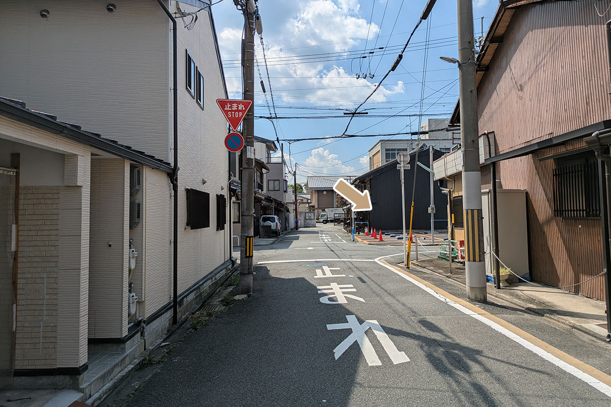 地下鉄九条駅方面からのルート06