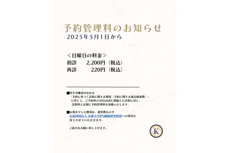 予約管理料について